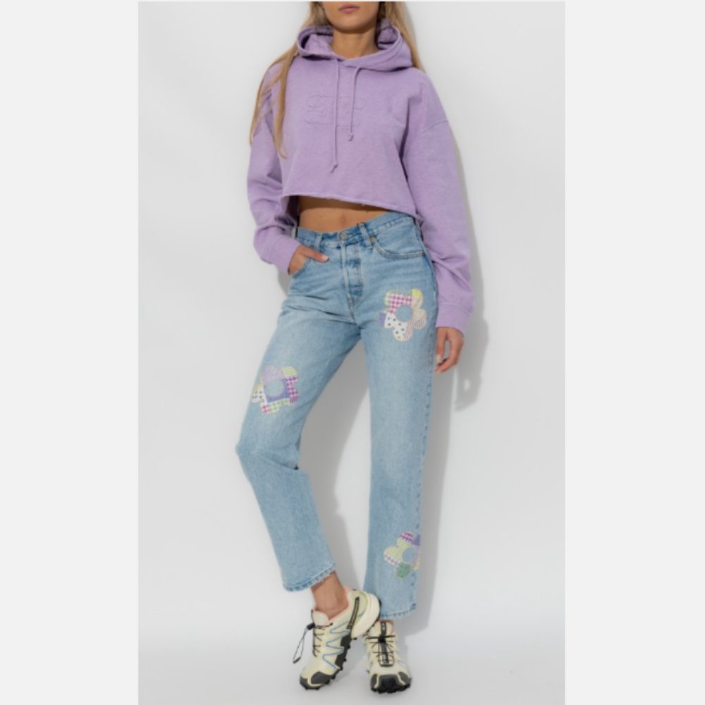 Levi's 501 Original Fresh as a Daisy High Waist Straight Leg Jeans 27 X 30 NWT